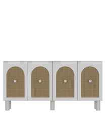 Hanah Home Sapphire Oak, Hazeran Consola Fabricada con Tablero de Partículas Recubierto de Melamina, 150x75x30 cm