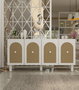 Hanah Home Sapphire Oak, Hazeran Consola Fabricada con Tablero de Partículas Recubierto de Melamina, 150x75x30 cm