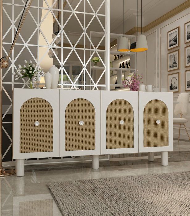 Hanah Home Sapphire Oak, Hazeran Consola Fabricada con Tablero de Partículas Recubierto de Melamina, 150x75x30 cm