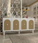 Hanah Home Sapphire Oak, Hazeran Consola Fabricada con Tablero de Partículas Recubierto de Melamina, 150x75x30 cm