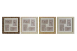 DKD Home Decor Marco Multifoto PS Cristal 38x38 cm 4 Fotos Surtido