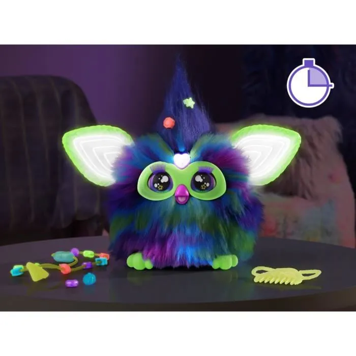 Hasbro Furby Galaxy Juguete interactivo activado por voz que brilla en la oscuridad, peluche, 6 años HASF8901FA0