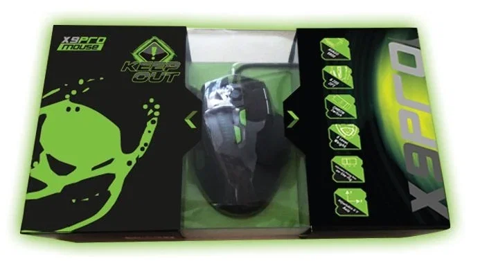 Keepout X9 PRO Ratón Gaming Láser Negro