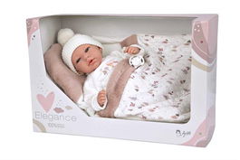 Muñecas Arias Muñeco Elegance Andie con Saquito (Muñeco de Peso) 40 cm Cuerpo Blando, Edad Mínima Recomendada 3 Años