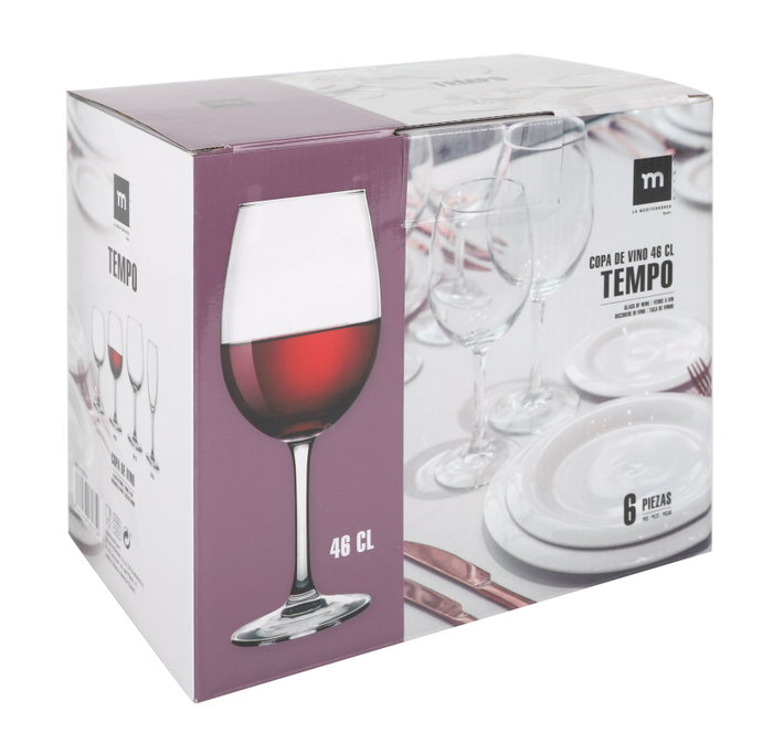 La Mediterranea Copa de Vino Tempo 46 cl (24 Unidades) de Vidrio