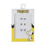 Snoopy Set 3 Pares de Pendientes con Diseño de Personaje y Piedras