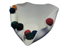 DKD Home Decor Centro de Mesa Cerámica Pompones Blanco