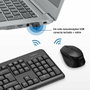 Coolbox Combo Teclado y Ratón Inalámbrico KTR-03W Negro