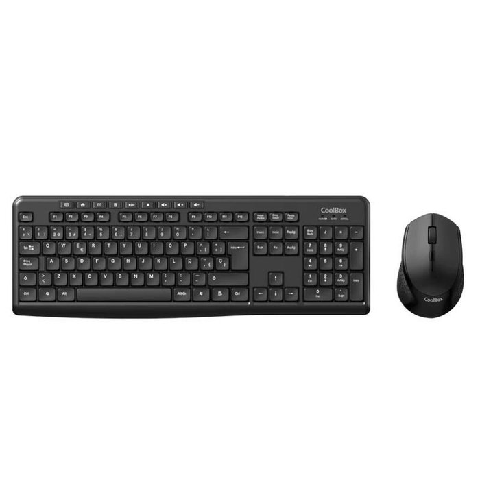 Coolbox Combo Teclado y Ratón Inalámbrico KTR-03W Negro Coolbox Combo Teclado y Ratón Inalámbrico KTR-03W Negro