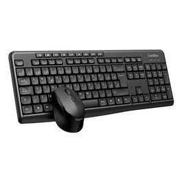 COOLBOX KTR-03W Combo Teclado Ratón Inalámbrico Negro 2.4GHz 1600DPI 105 Teclas ISO Español