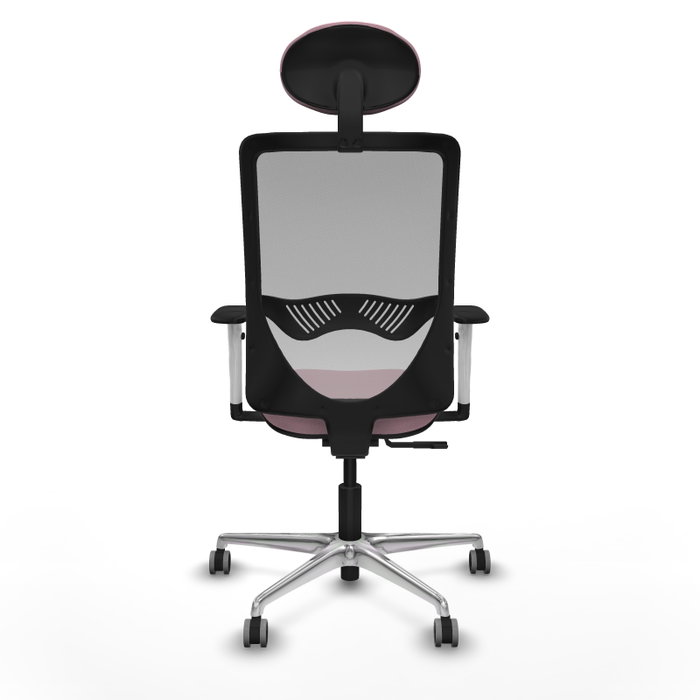 PIQUERAS Y CRESPO Silla de oficina Zulema Rosa y Gris con mecanismo Sincro PIQUERAS Y CRESPO Silla de oficina Zulema Rosa y Gris con mecanismo Sincro