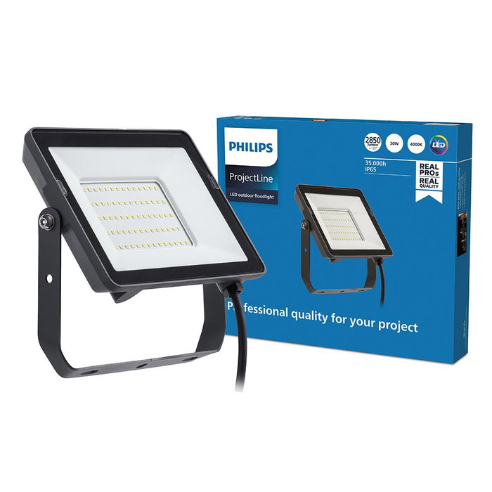 Philips Foco proyector LED Projectline Negro 30 W Philips Foco proyector LED Projectline Negro 30 W