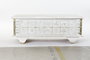 DKD Home Decor Mesa Centro Estilo Indio Blanco Dorado 115 x 60 x 45 cm