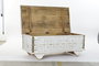 DKD Home Decor Mesa Centro Estilo Indio Blanco Dorado 115 x 60 x 45 cm