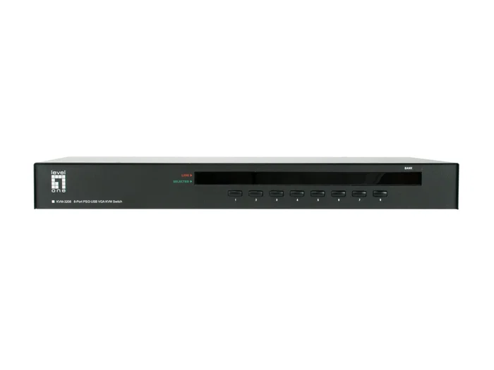 LevelOne KVM-3208 KVM Switch de 8 puertos PS/2-USB VGA LevelOne KVM-3208 KVM Switch de 8 puertos PS/2-USB VGA