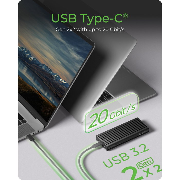 ICY BOX IB-1917M-C32a Caja Externa para SSD M.2 NVMe USB Tipo C