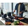 Joseph Joseph Space Wok de 32 cm con mango plegable, Azul