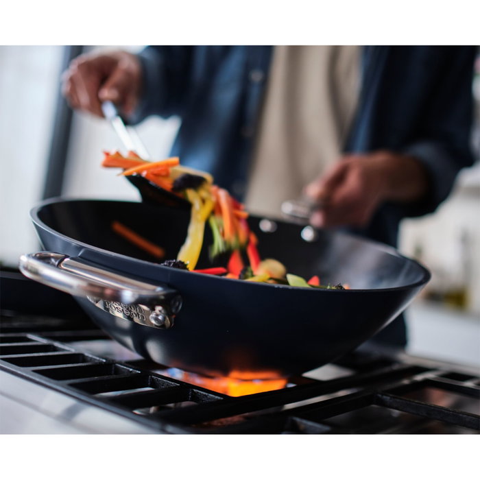 Joseph Joseph Space Wok de 32 cm con mango plegable, Azul Joseph Joseph Space Wok de 32 cm con mango plegable, Azul