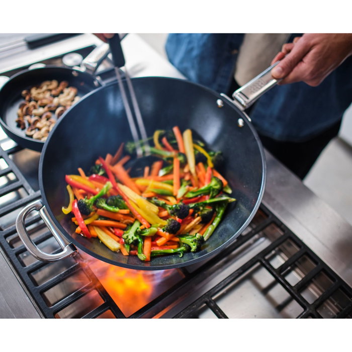 Joseph Joseph Space Wok de 32 cm con mango plegable, Azul Joseph Joseph Space Wok de 32 cm con mango plegable, Azul