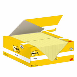 Post-It 7100317764 PACK 18+6 Blocs Notas Adhesivas 38x51mm Canary Yellow Papel 100 Hojas