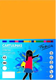 Fabrisa Pack de 50 Cartulinas A3 180gr Naranja Azafrán