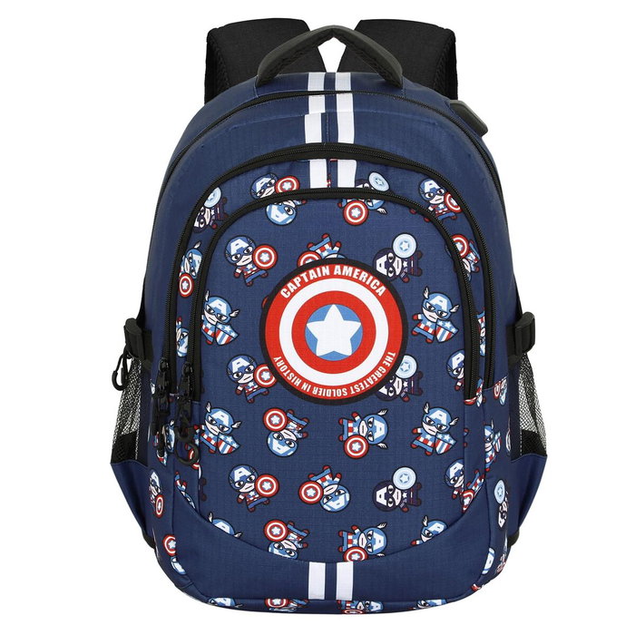Karactermania Mochila Capitán América Run Plus Fan Azul