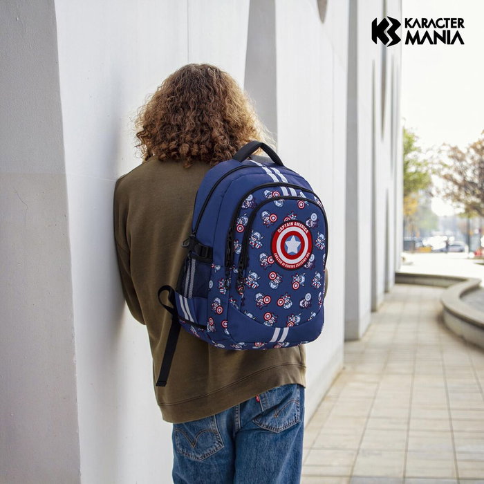 Karactermania Mochila Capitán América Run Plus Fan Azul