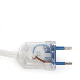Pendel E27 Cable 5000mm Blanco con Jaula y Acabado Cobre