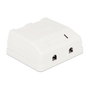 DeLOCK Carcasa vacía Keystone 2 puertos con protección contra el polvo 86236 Blanco
