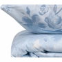 AUCUNE Juego de cama azul de 100% algodón reforzado con funda nórdica y 2 fundas de almohada