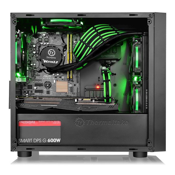 Thermaltake Versa H17 Window Black Microtorre Negra Sin Fuente USB 3.0 x1 USB 2.0 x2 HD Audio Thermaltake Versa H17 Window Black Microtorre Negra Sin Fuente USB 3.0 x1 USB 2.0 x2 HD Audio