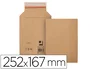 Q-connect Sobre de cartón Kraft reciclado para envíos, cierre autoadhesivo, dimensiones 252x167x72 mm