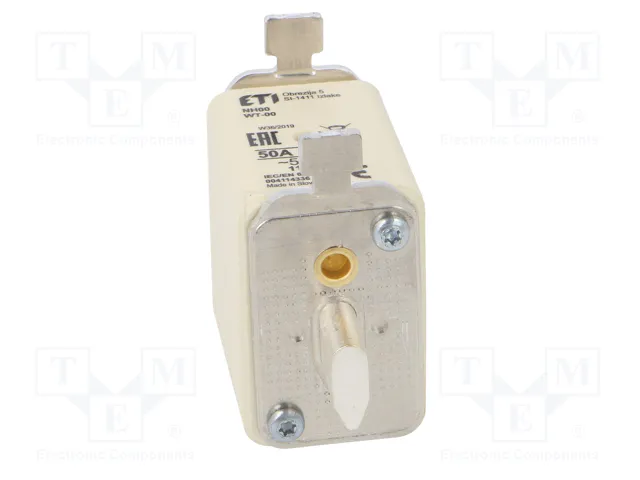ETI POLAM Fusible NH00 de Cerámica Industrial 50A 500VAC ETI POLAM Fusible NH00 de Cerámica Industrial 50A 500VAC