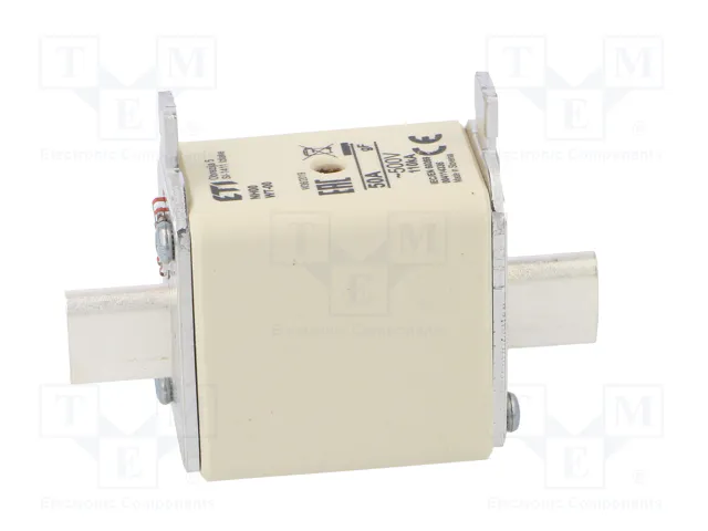 ETI POLAM Fusible NH00 de Cerámica Industrial 50A 500VAC ETI POLAM Fusible NH00 de Cerámica Industrial 50A 500VAC