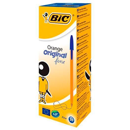 Bic Bolígrafo Naranja Original Fine Azul Caja 20 Unidades Bic Bolígrafo Naranja Original Fine Azul Caja 20 Unidades