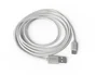 Groovy Cable USB-A a USB-C 2 metros Blanco - Carga y Sincronización para Dispositivos Android, Cámaras, Maquinillas y Libros Digitales