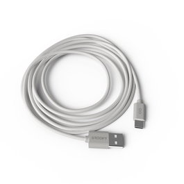 Groovy Cable USB-A a USB-C 2 metros Blanco - Carga y Sincronización para Dispositivos Android, Cámaras, Maquinillas y Libros Digitales