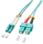 Lindy Cable de fibra óptica OM3 LC/SC Duplex 2m Turquesa