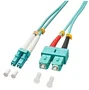 Lindy Cable de fibra óptica OM3 LC/SC Duplex 2m Turquesa