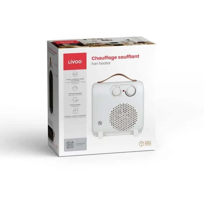 Livoo DOM476 Calefactor con ventilador 900-2000 W