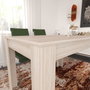 Hanah Home Single 120 Mesa de comedor, Roble, 120 cm ancho x 78 cm alto x 80 cm profundidad