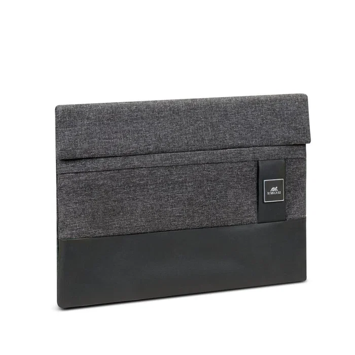 Rivacase 8802 Funda para Portátil 13.3", Funda Maletín Negro Gris para MacBook Pro / Air 13, iPad Pro 12.9 y Microsoft Surface, Poliéster, Cremallera