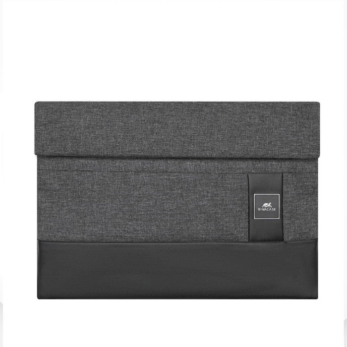 Rivacase 8802 Funda para Portátil 13.3", Funda Maletín Negro Gris para MacBook Pro / Air 13, iPad Pro 12.9 y Microsoft Surface, Poliéster, Cremallera