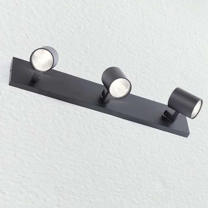 Lumiastra Aplique de Pared 3xGU10 [LUM-P3GU10-B] Orientable Aluminio Interior Tiendas Salones