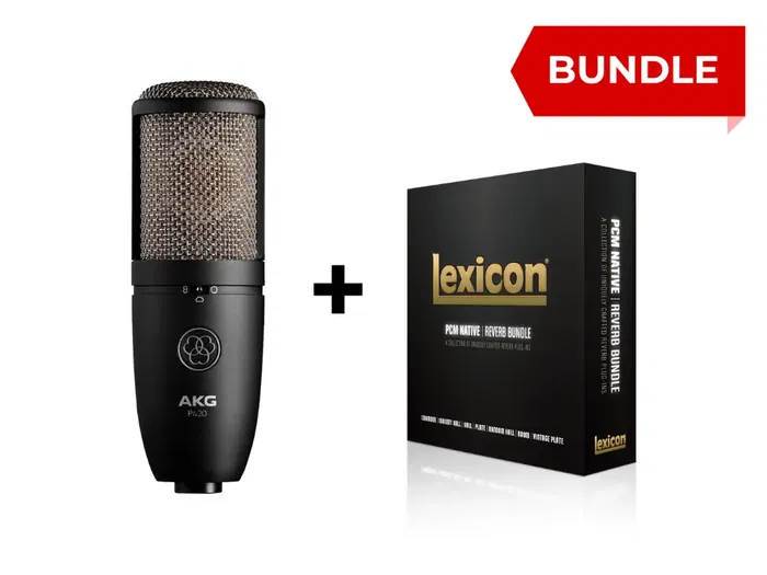 AKG Micrófono Condensador P420 con Plugin PCM Native Reverb Lexicon, Diafragma 1", Patrón Polar Conmutable, Filtro Paso Alto 300Hz, Atenuador -20dB, Negro