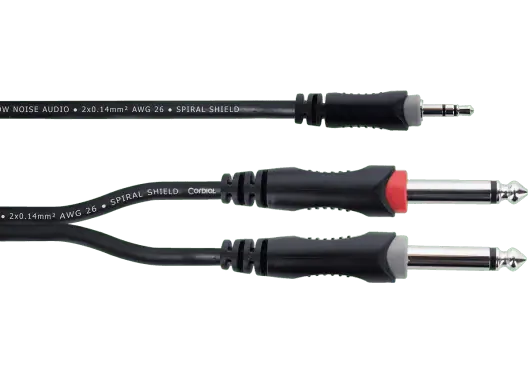 Cordial Cable Y Mini-Jack Estéreo / 2 Jacks Mono 1 Metro Cordial Cable Y Mini-Jack Estéreo / 2 Jacks Mono 1 Metro