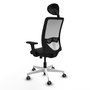 PIQUERAS Y CRESPO Silla de oficina Zulema con mecanismo Sincro/Traslack, Negro/Blanco