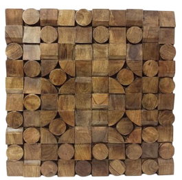 DKD Home Decor Decoración de Pared Mango Natural 90x90 cm