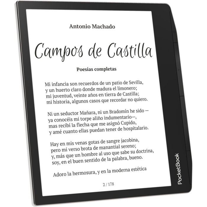 PocketBook Era - Lector de eBooks 7" Pantalla E Ink Carta 1200, 16 GB, Resistente al Agua IPX8, Texto a Voz (Inglés y otros idiomas), Color Plata PocketBook Era - Lector de eBooks 7" Pantalla E Ink Carta 1200, 16 GB, Resistente al Agua IPX8, Texto a Voz (Inglés y otros idiomas), Color Plata