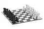 DKD Home Decor Juego de Mesa Ajedrez en Resina y Cristal 60x60x0,5 cm